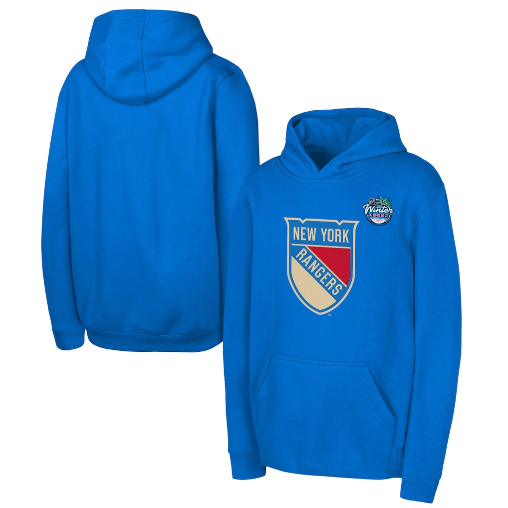 New York Rangers Outerstuff Youth 2026 NHL Winter Classic Primary Logo Fleece Hoodie - Blue