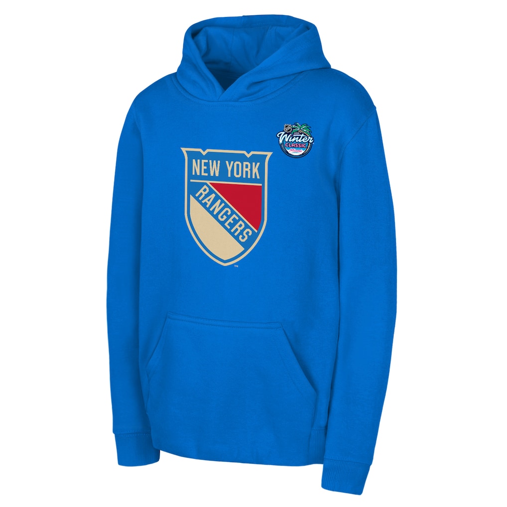 New York Rangers Outerstuff Youth 2026 NHL Winter Classic Primary Logo Fleece Hoodie - Blue