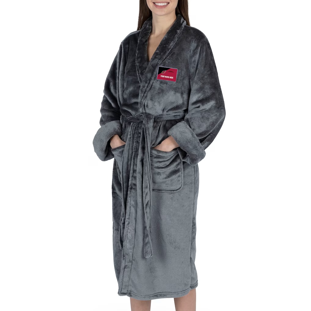 Arizona Cardinals The Northwest Group Women's Snipe Personalized Robe - Gray