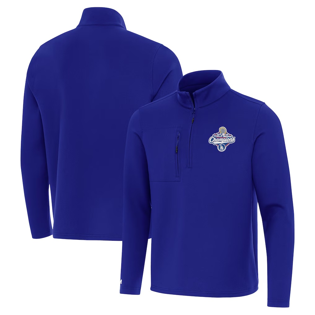 Los Angeles Dodgers Antigua 2025 World Series Champions Insider Quarter-Zip Pullover - Royal