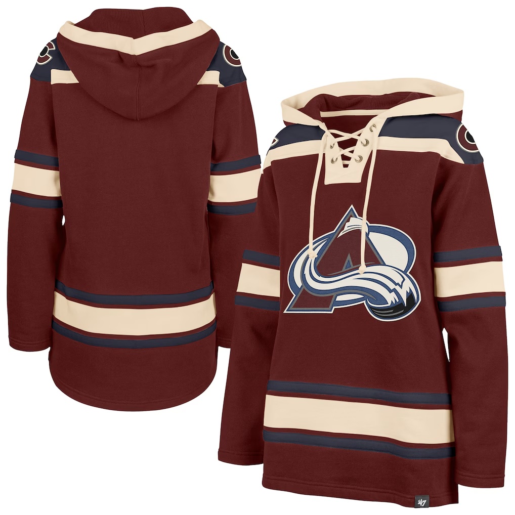 Colorado Avalanche '47 Women's Superior Lacer Pullover Hoodie - Burgundy