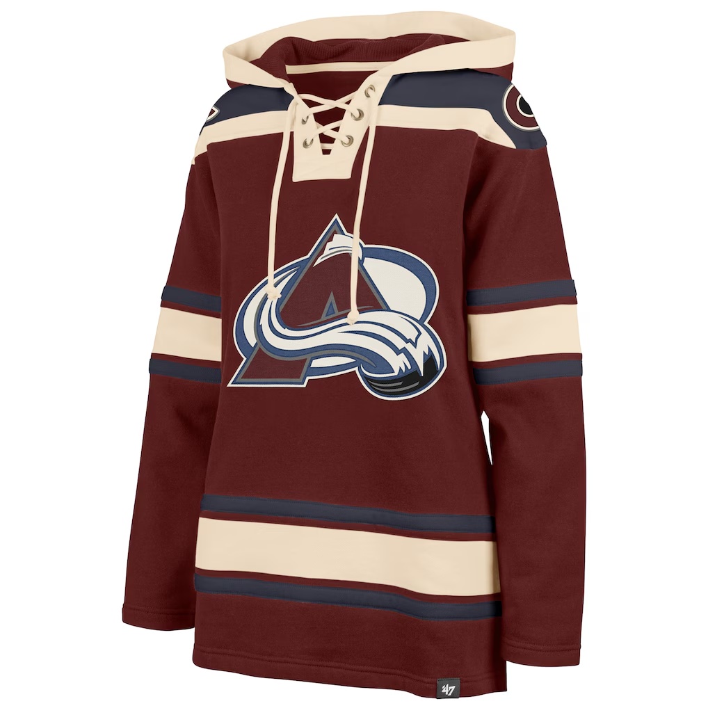 Colorado Avalanche '47 Women's Superior Lacer Pullover Hoodie - Burgundy