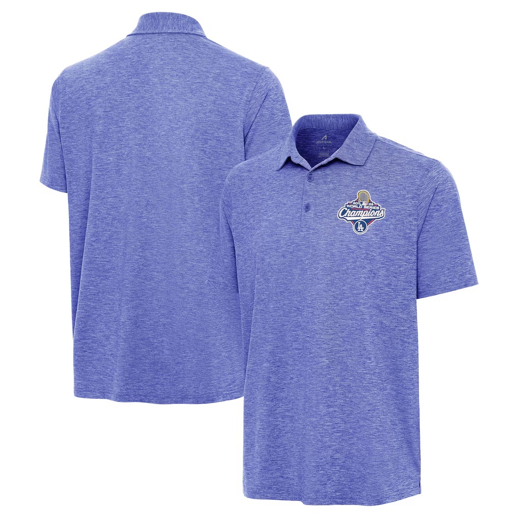 Los Angeles Dodgers Antigua 2025 World Series Champions Par 3 Polo - Heather Royal