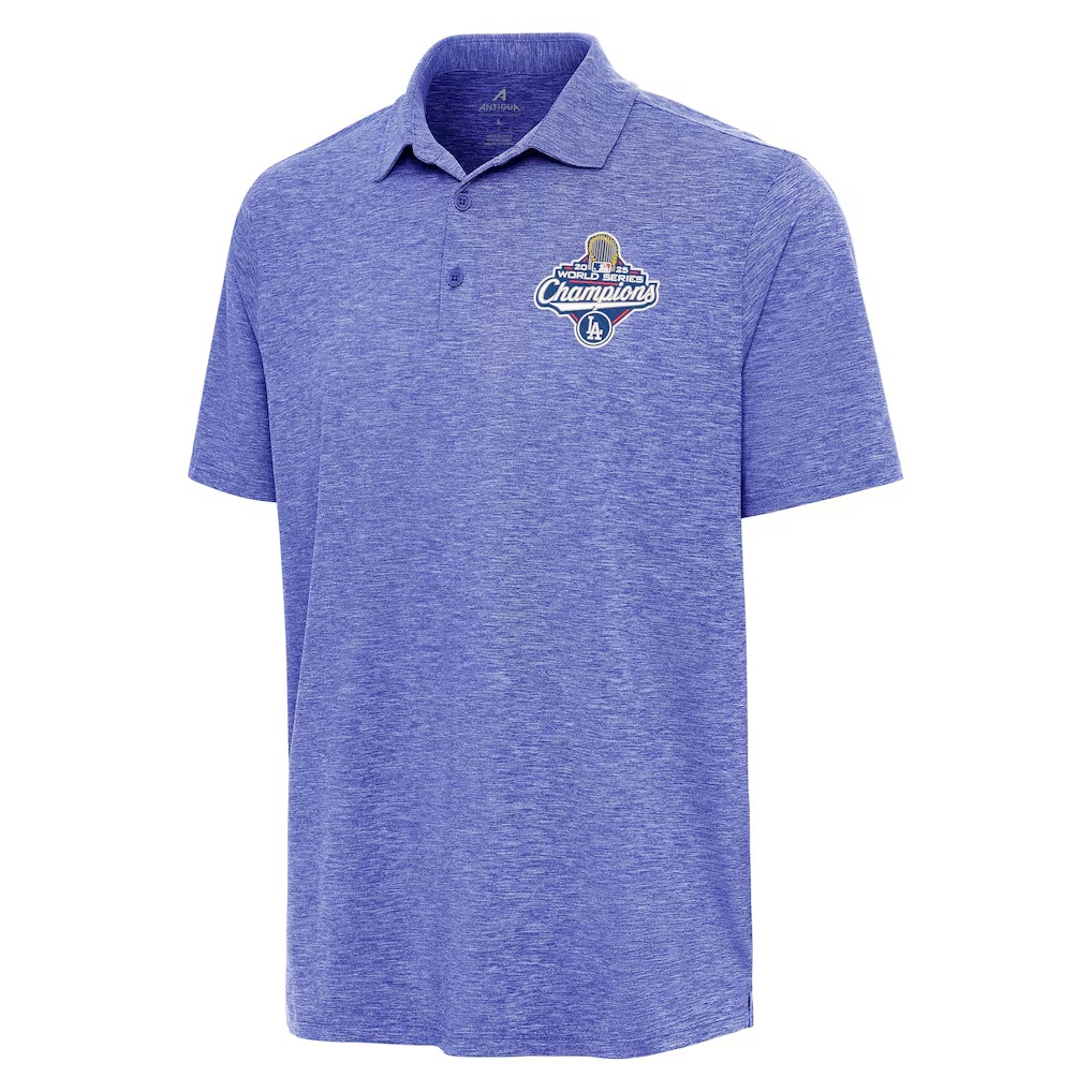 Los Angeles Dodgers Antigua 2025 World Series Champions Par 3 Polo - Heather Royal