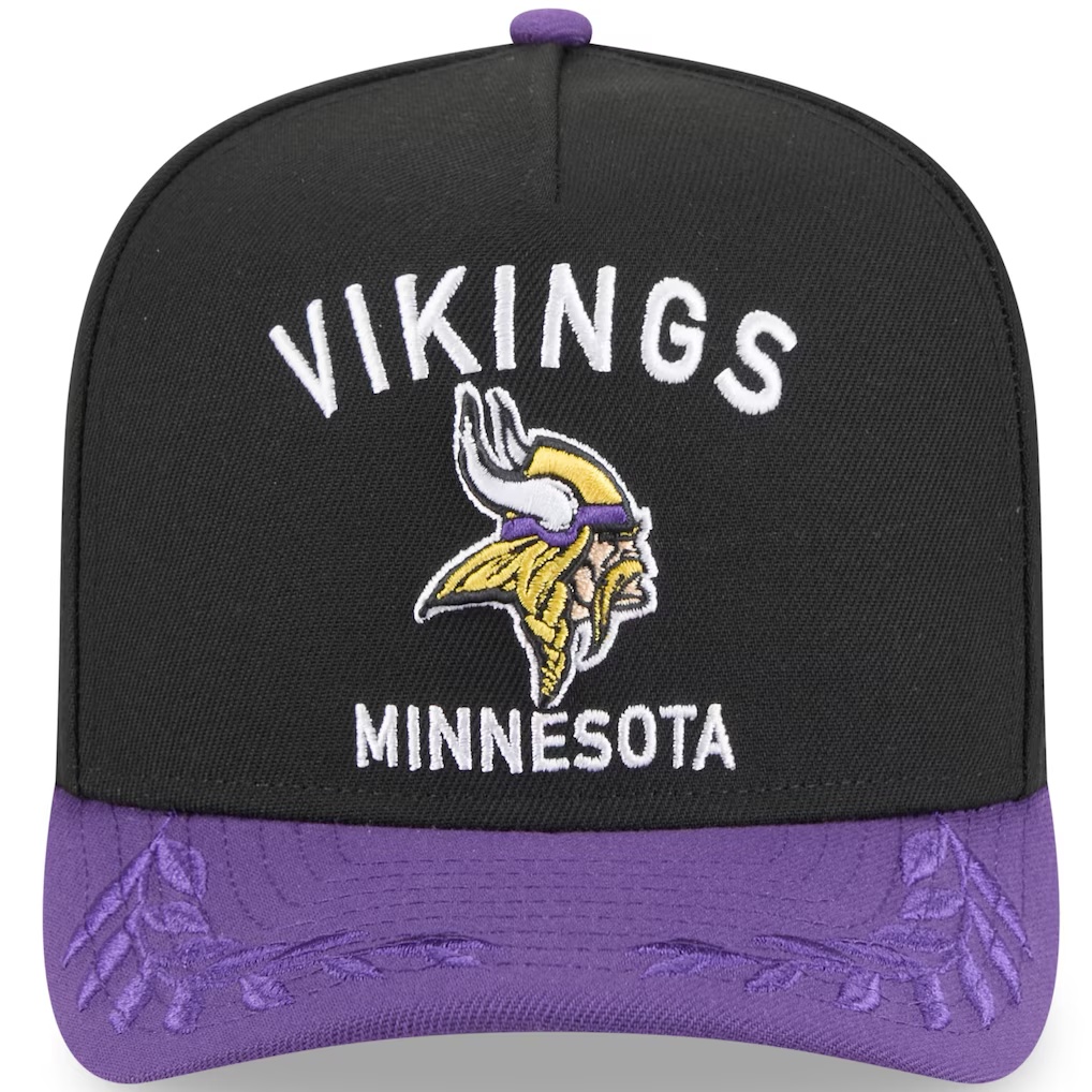 Minnesota Vikings New Era 2025 NFL Draft A-Frame 9FIFTY Snapback Hat - Black/Purple