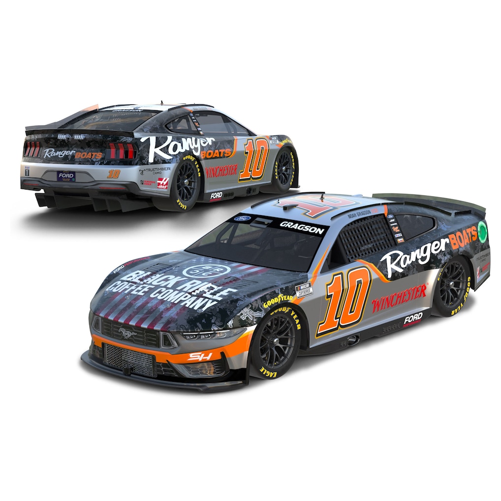 Noah Gragson Action Racing 2024 #10 Black Rifle Coffee/Ranger Boats 1:24 Regular Paint Die-Cast Ford Mustang