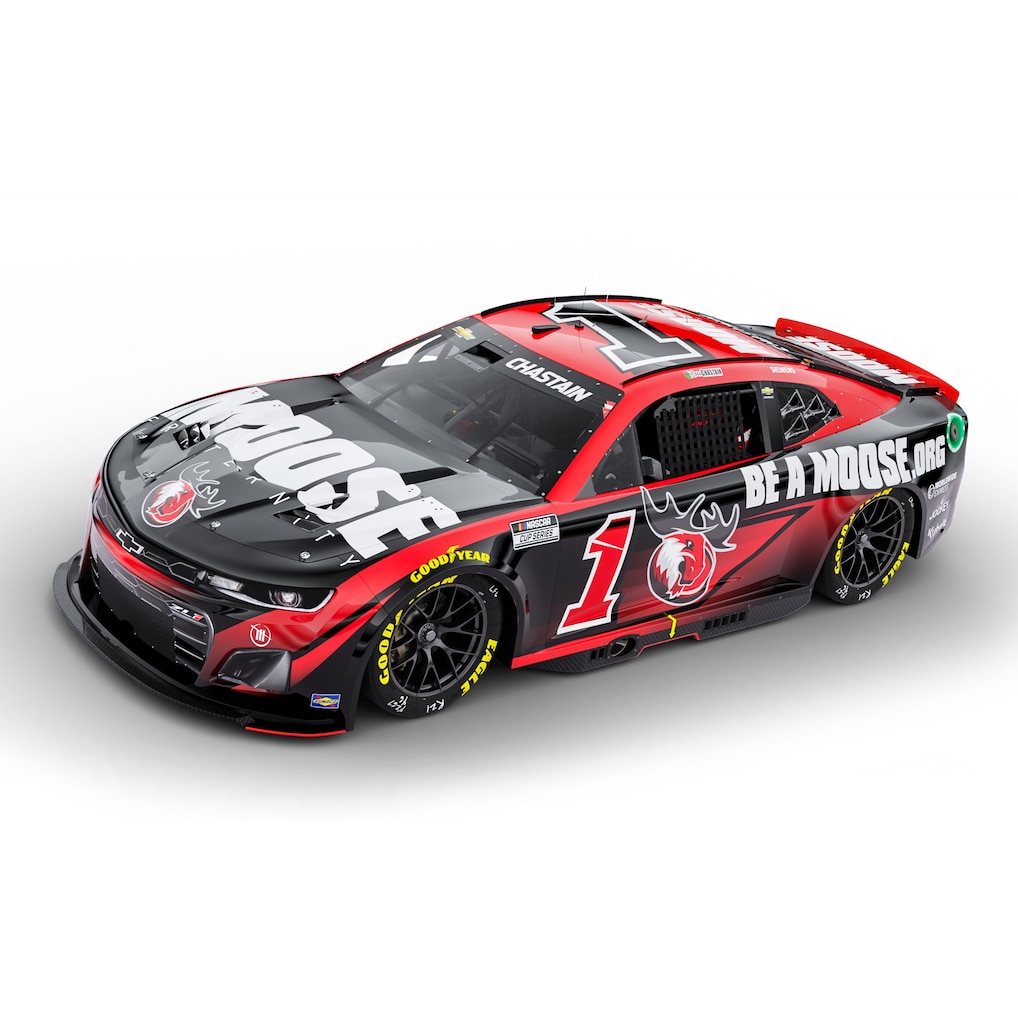 Ross Chastain Action Racing 2024 #1 Moose Fraternity 1:64 Regular Paint Die-Cast Chevrolet Camaro
