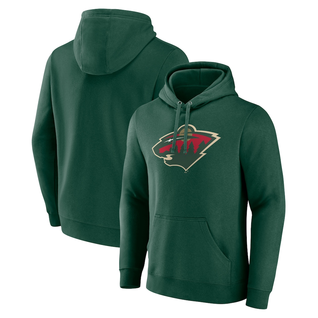 Minnesota Wild Fanatics Primary Logo Pullover Hoodie - Green