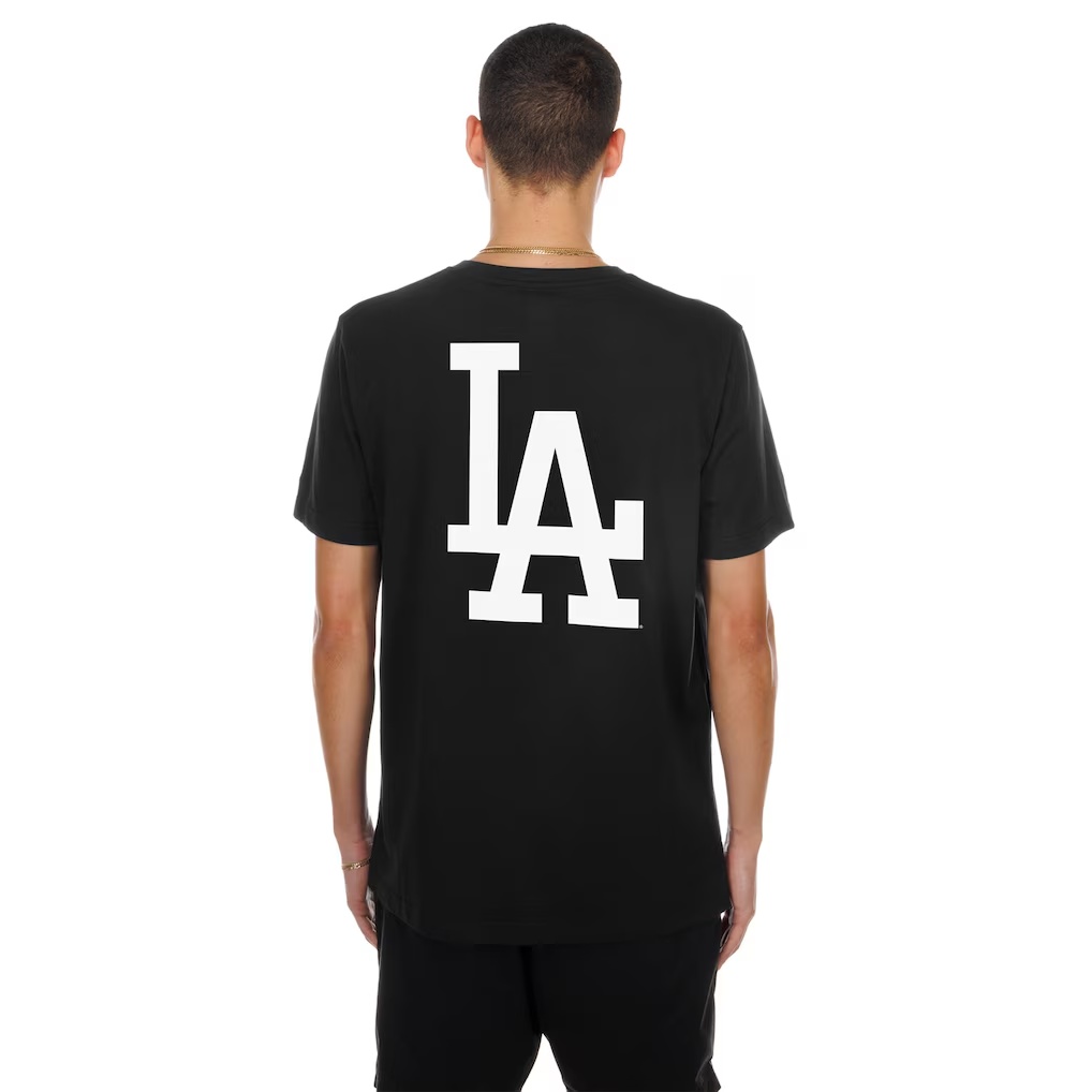 Los Angeles Dodgers New Era Nine-Time World Series Champions Trophy T-Shirt - Black