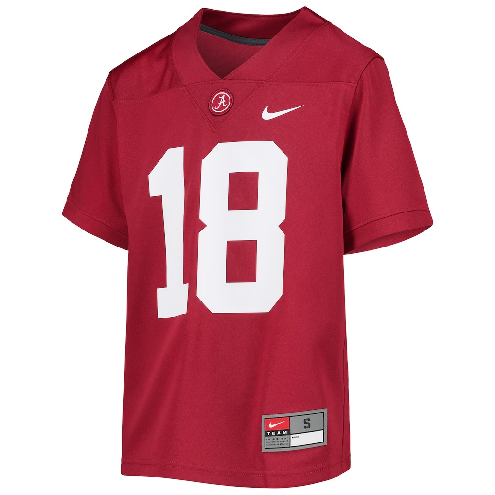 #18 Alabama Crimson Tide Nike Youth Untouchable Football Team Jersey - Crimson