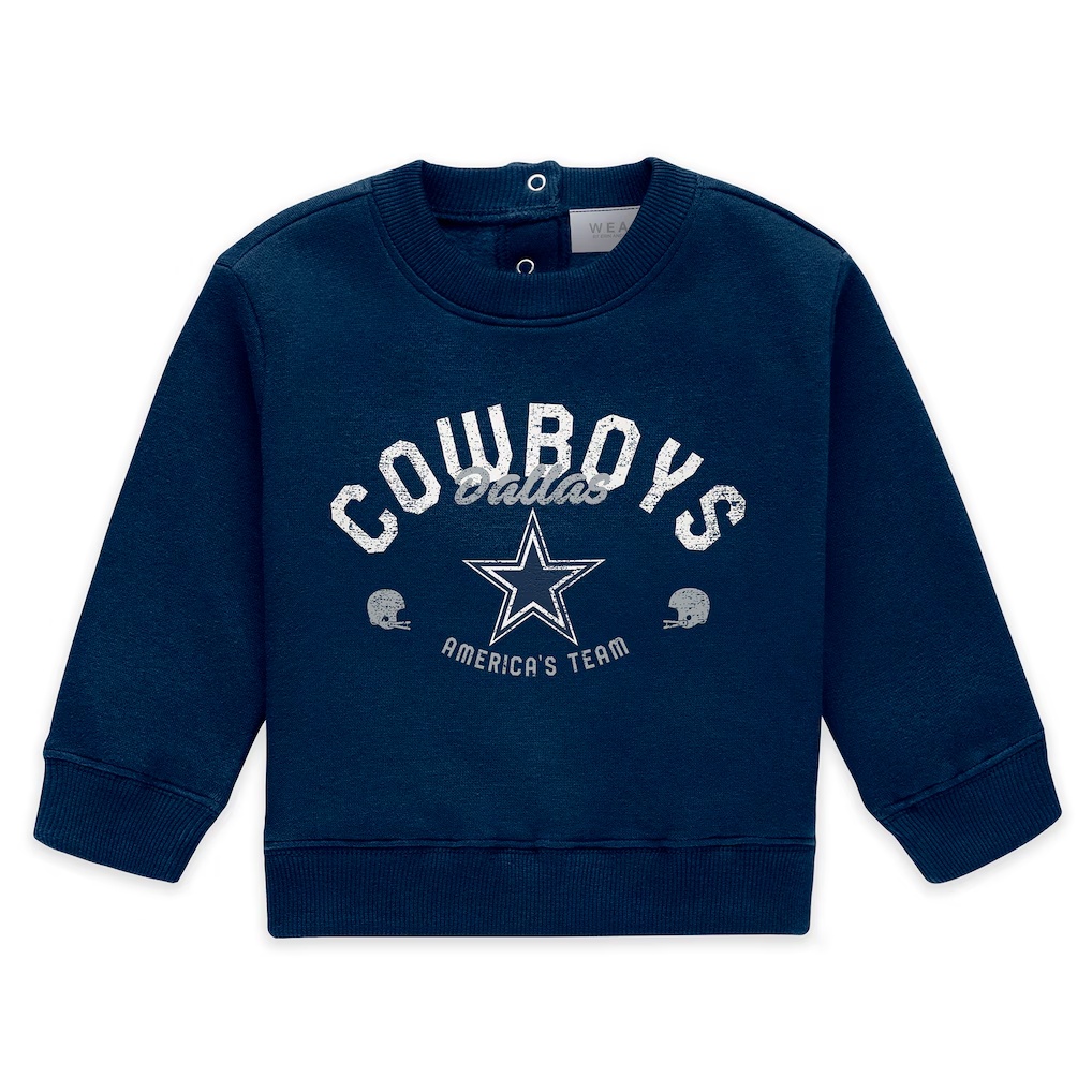 Dallas Cowboys WEAR by Erin Andrews Infant & Newborn Fleece Crewneck and Pants Set - Navy