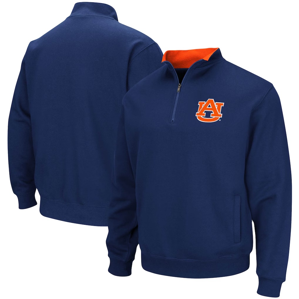 Auburn Tigers Colosseum Tortugas Logo Quarter-Zip Pullover Jacket - Navy
