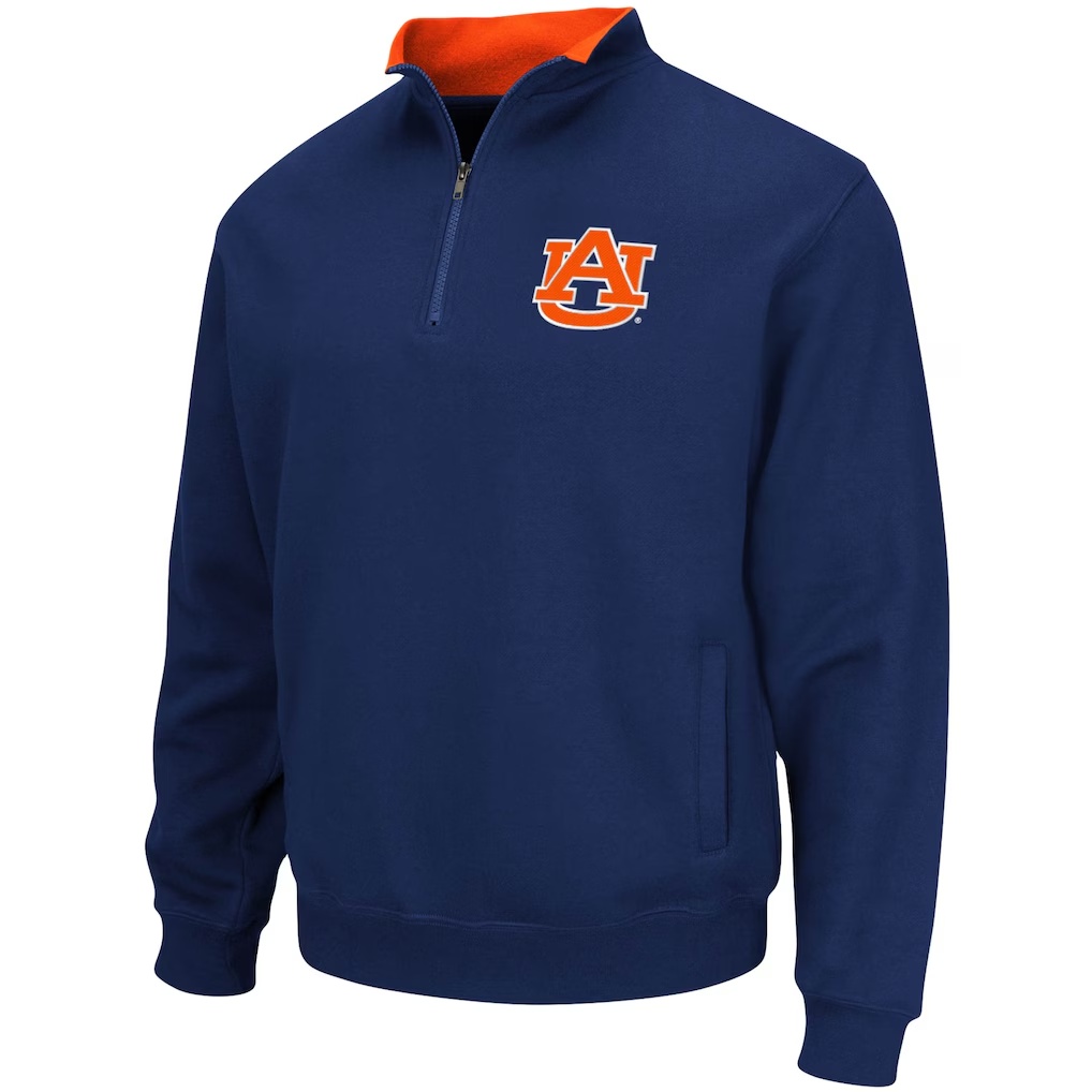 Auburn Tigers Colosseum Tortugas Logo Quarter-Zip Pullover Jacket - Navy