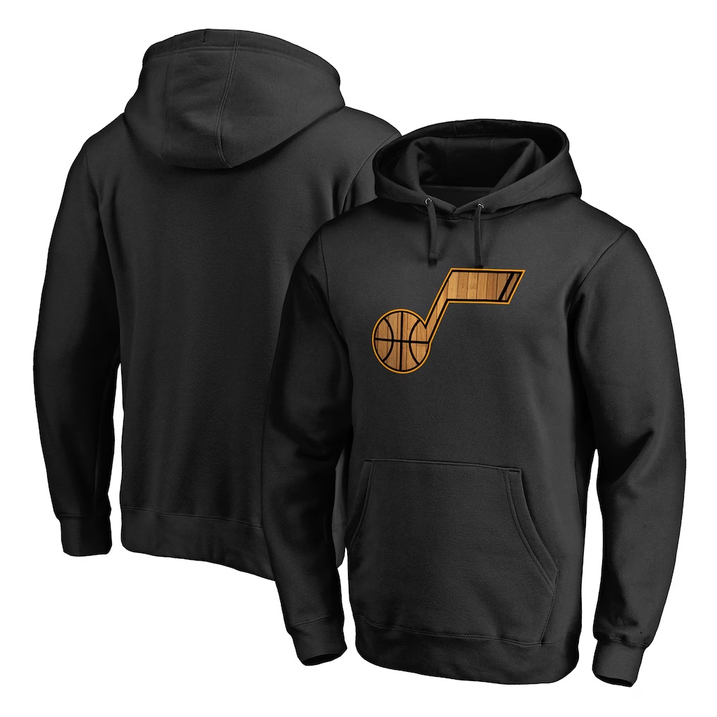 Utah Jazz Hardwood Pullover Hoodie - Black