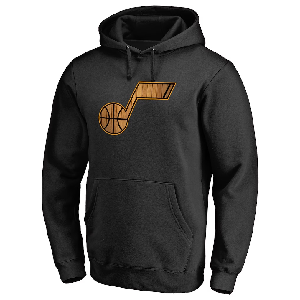 Utah Jazz Hardwood Pullover Hoodie - Black