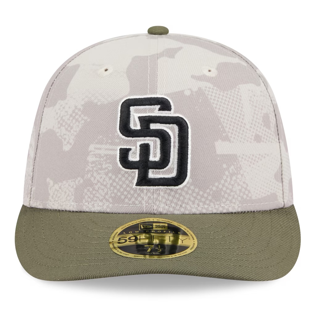 3487-San-Diego-Padres-New-Era-2025-Armed-Forces-Day-Low-Profile-59FIFTY-Fitted-Hat-Light-Beige-Olive-2.jpg San Diego Padres New Era 2025 Armed Forces Day Low Profile 59FIFTY Fitted Hat - Light Beige/Olive