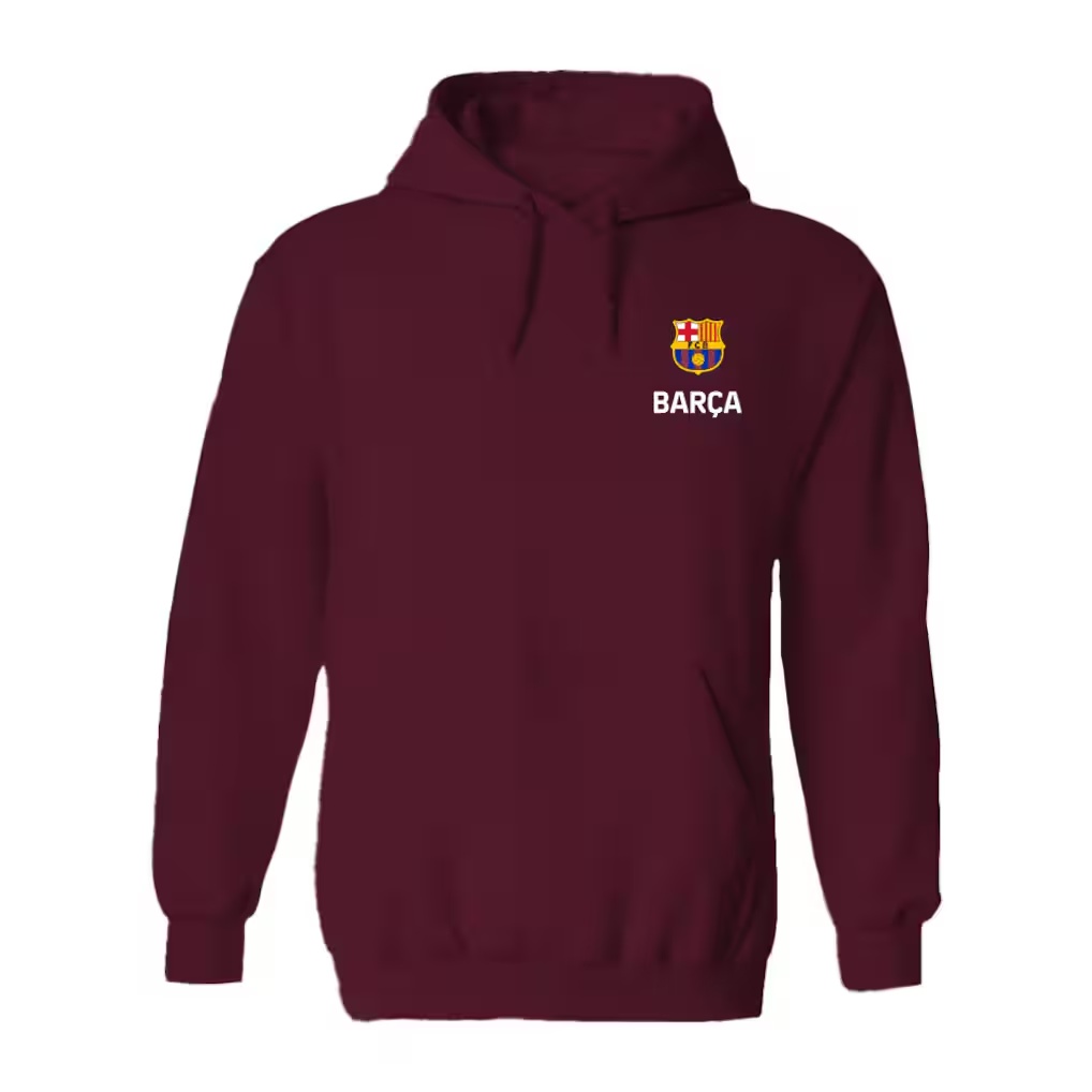 Barcelona Vive La Fete Women's Color Badge Pullover Hoodie - Maroon