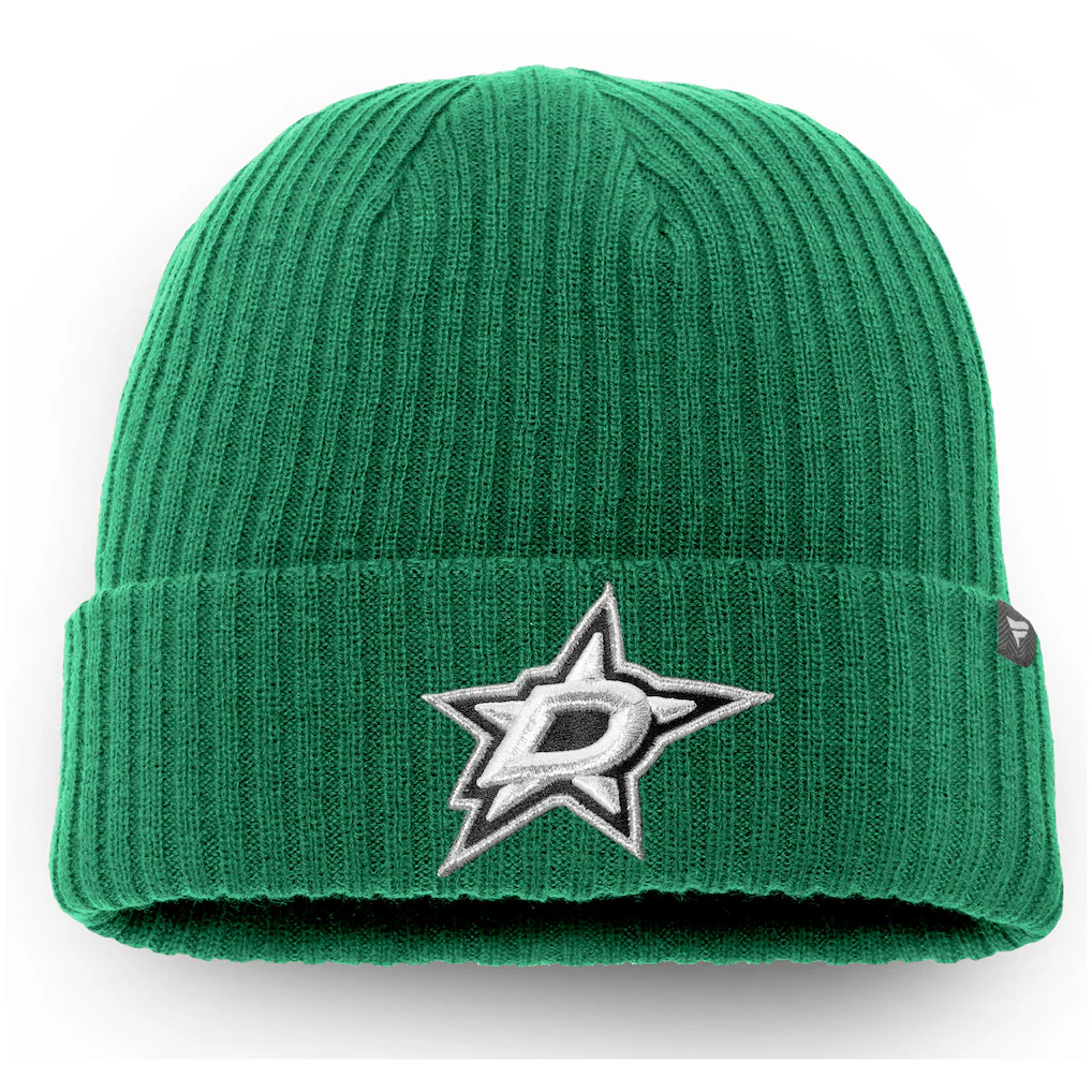 Dallas Stars Fanatics Core Primary Logo Cuffed Knit Hat - Kelly Green