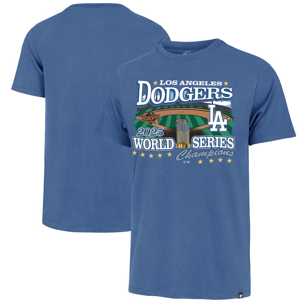 Los Angeles Dodgers '47 2025 World Series Champions Franklin T-Shirt - Royal