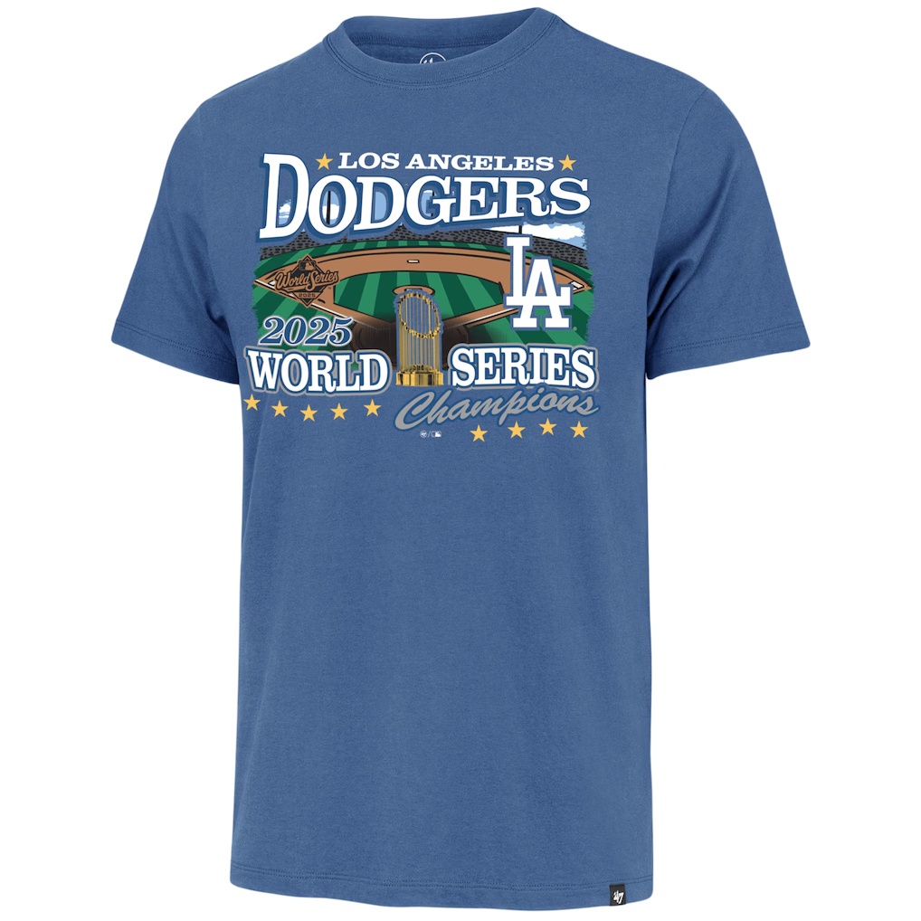 Los Angeles Dodgers '47 2025 World Series Champions Franklin T-Shirt - Royal