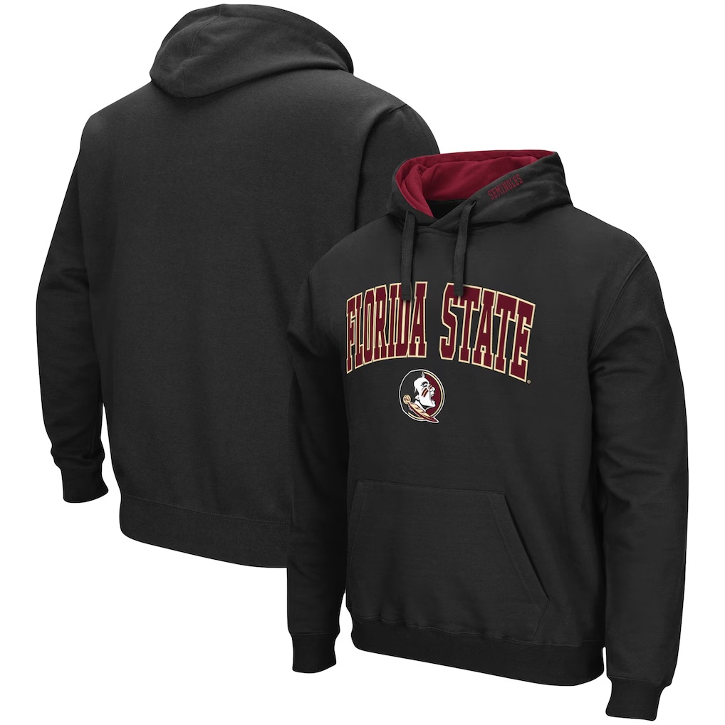 Florida State Seminoles Colosseum Arch & Logo 3.0 Pullover Hoodie - Black