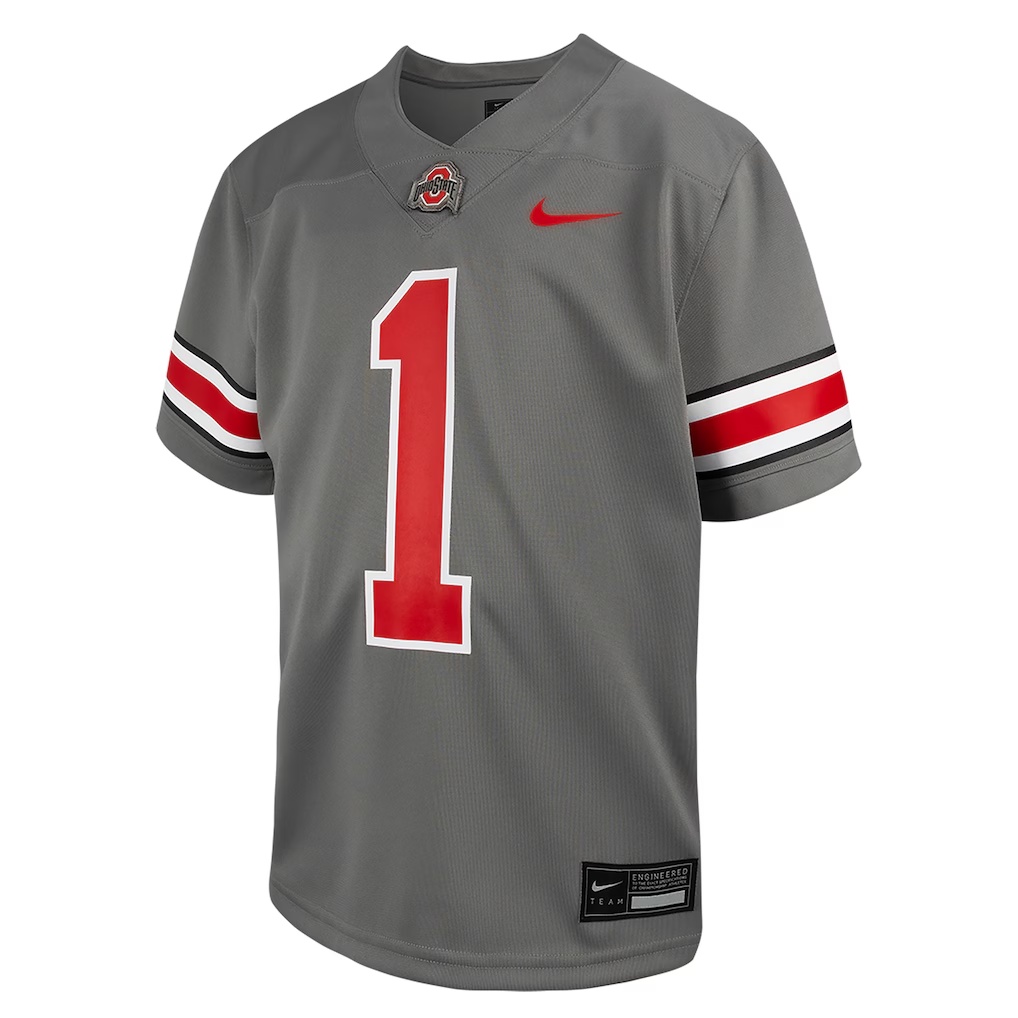 #1 Ohio State Buckeyes Nike Youth Alternate Game Jersey - Steel