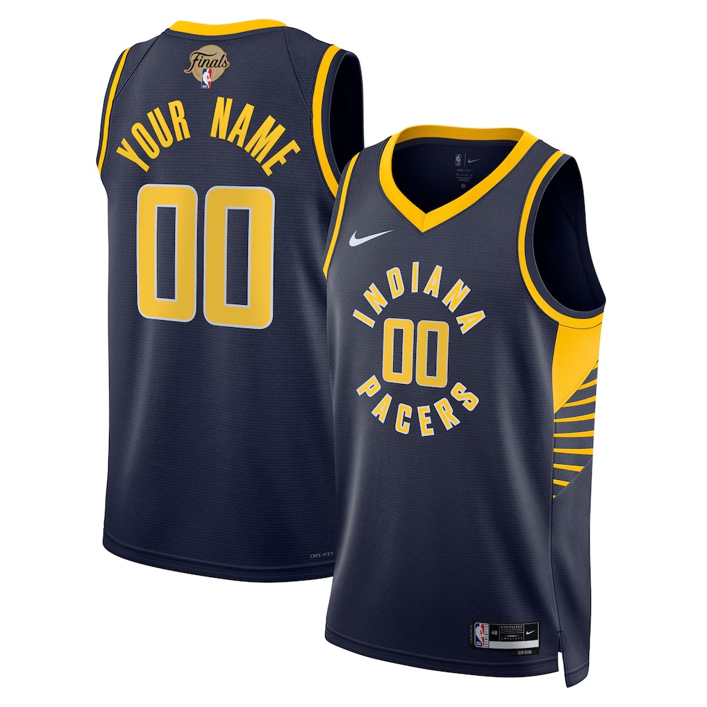 Indiana Pacers Nike Unisex 2025 NBA Finals Patch Custom Swingman Jersey ...