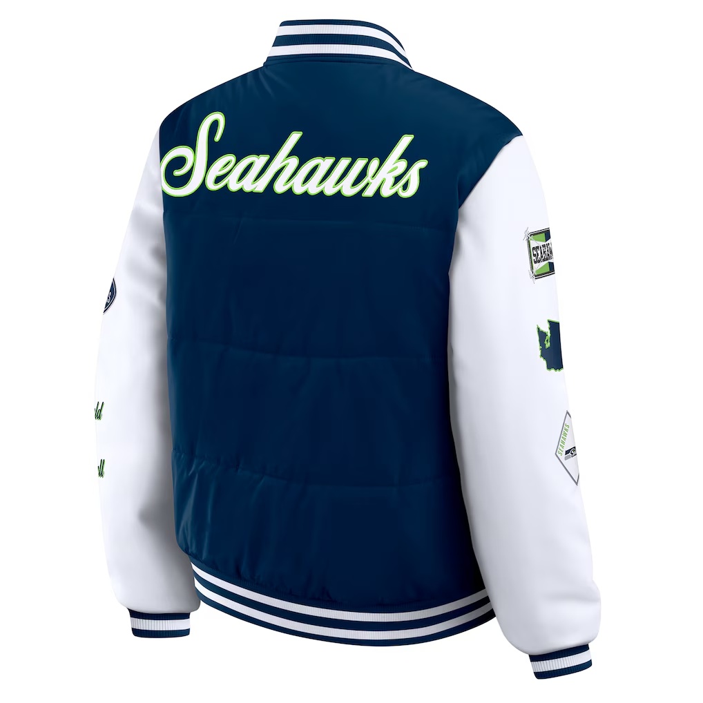 3706-Seattle-Seahawks-WEAR-by-Erin-Andrews-Women-s-Varsity-Full-Snap-Puffer-Jacket-College-Navy-3.jpg Seattle Seahawks WEAR by Erin Andrews Women's Varsity Full-Snap Puffer Jacket - College Navy