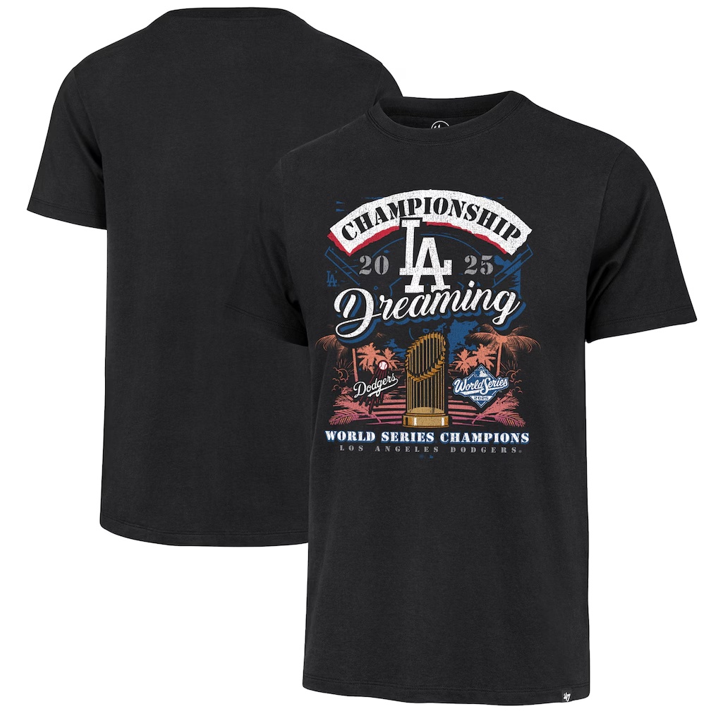 371-Los-Angeles-Dodgers-47-2025-World-Series-Champions-Dreaming-Franklin-T-Shirt-Black-1.jpg Los Angeles Dodgers '47 2025 World Series Champions Dreaming Franklin T-Shirt - Black