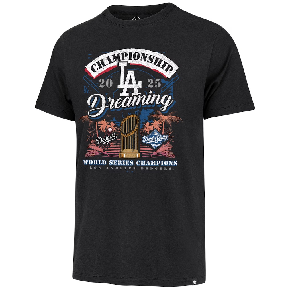 371-Los-Angeles-Dodgers-47-2025-World-Series-Champions-Dreaming-Franklin-T-Shirt-Black-2.jpg Los Angeles Dodgers '47 2025 World Series Champions Dreaming Franklin T-Shirt - Black