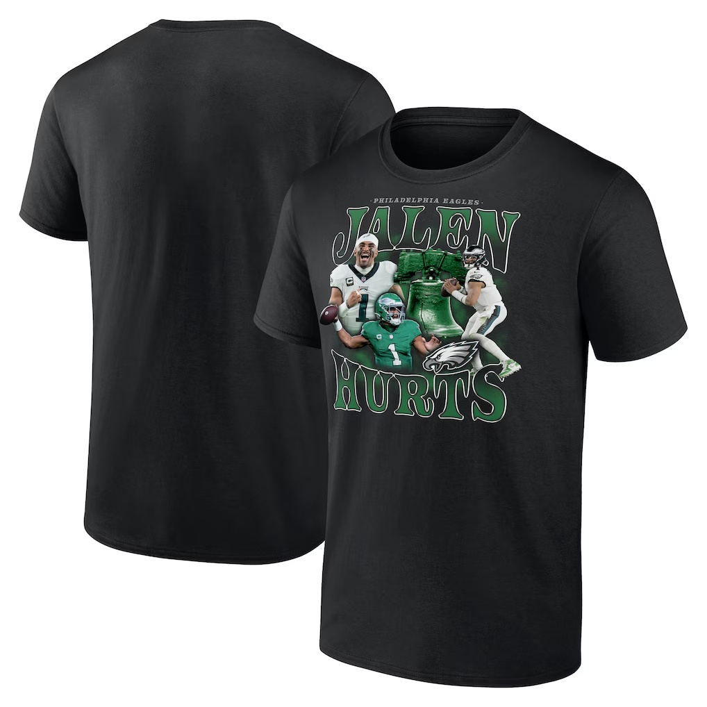 Jalen Hurts Philadelphia Eagles Fanatics Notorious Player Graphic T-Shirt - Black