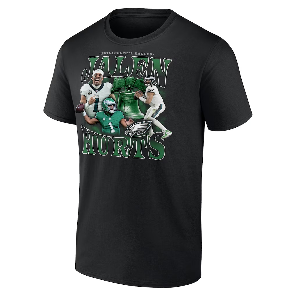 Jalen Hurts Philadelphia Eagles Fanatics Notorious Player Graphic T-Shirt - Black