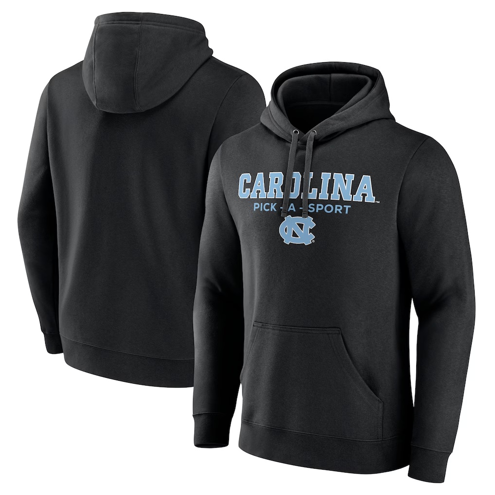 North Carolina Tar Heels Authentic Pick-A-Sport Pullover Hoodie - Black