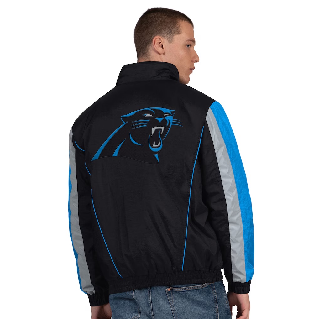 Carolina Panthers Starter Thursday Night Gridiron Half-Zip Jacket - Black