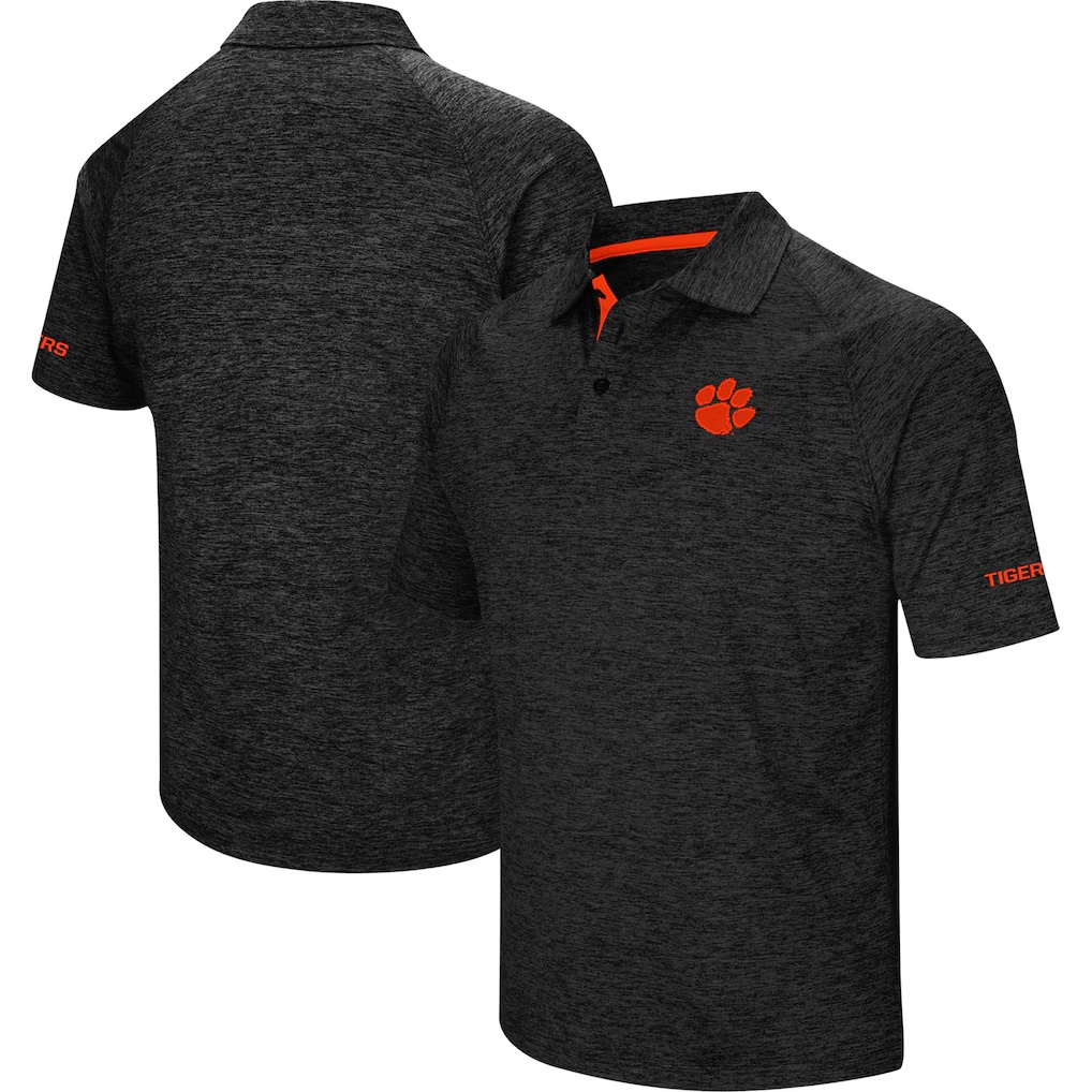 3817-Clemson-Tigers-Colosseum-Down-Swing-Polo-Black-1.jpg Clemson Tigers Colosseum Down Swing Polo - Black