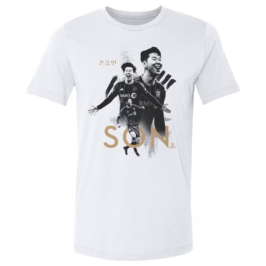 Son Heung-Min LAFC 500 Level Player Trio Graphic T-Shirt - White