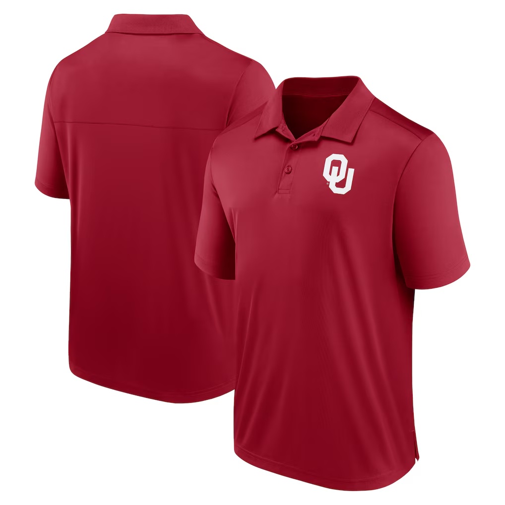 Oklahoma Sooners Fanatics Left Side Block Polo - Crimson