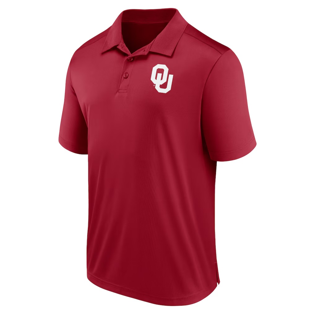 Oklahoma Sooners Fanatics Left Side Block Polo - Crimson