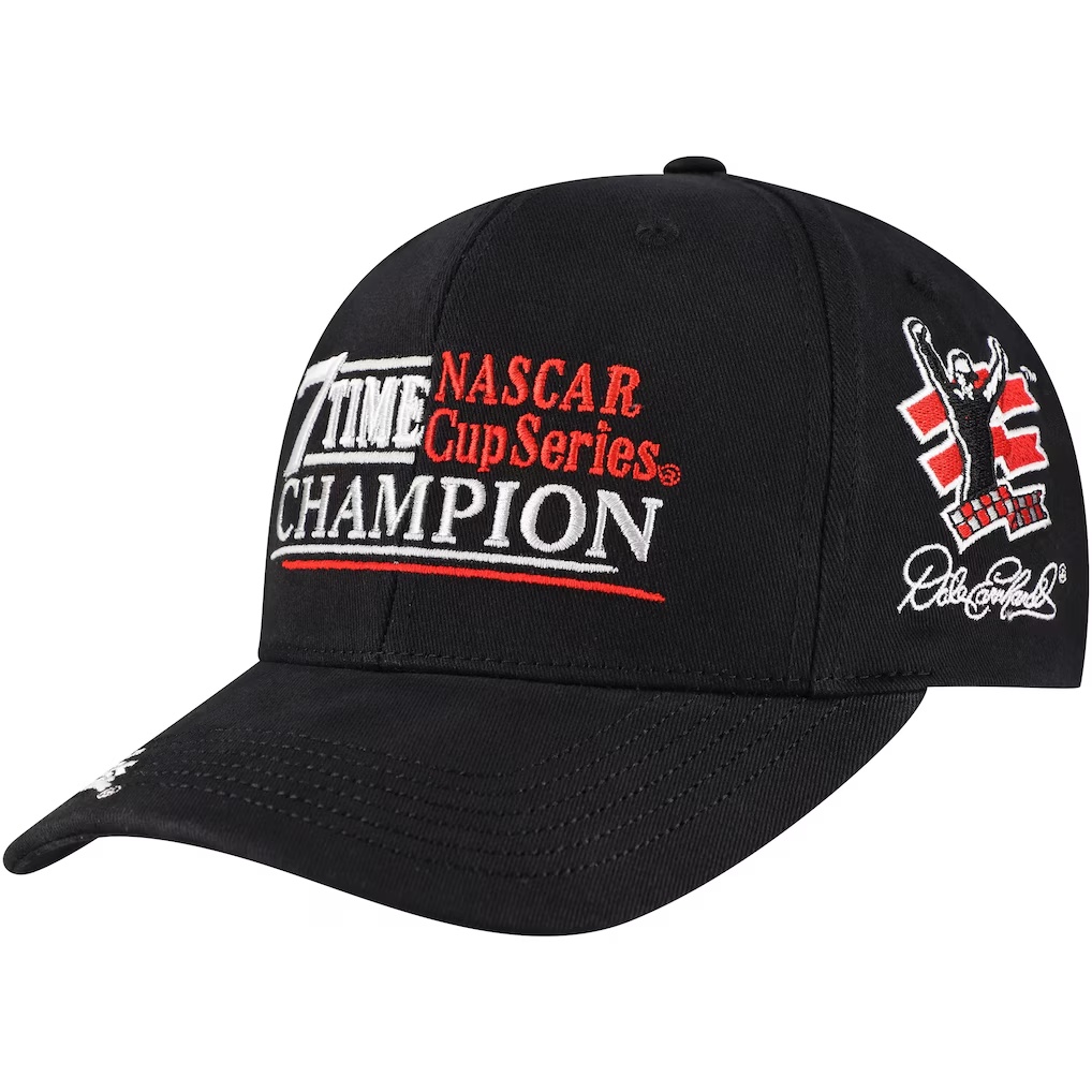 Dale Earnhardt Checkered Flag Sports 7-Time NASCAR Cup Series Champion Adjustable Hat - Black