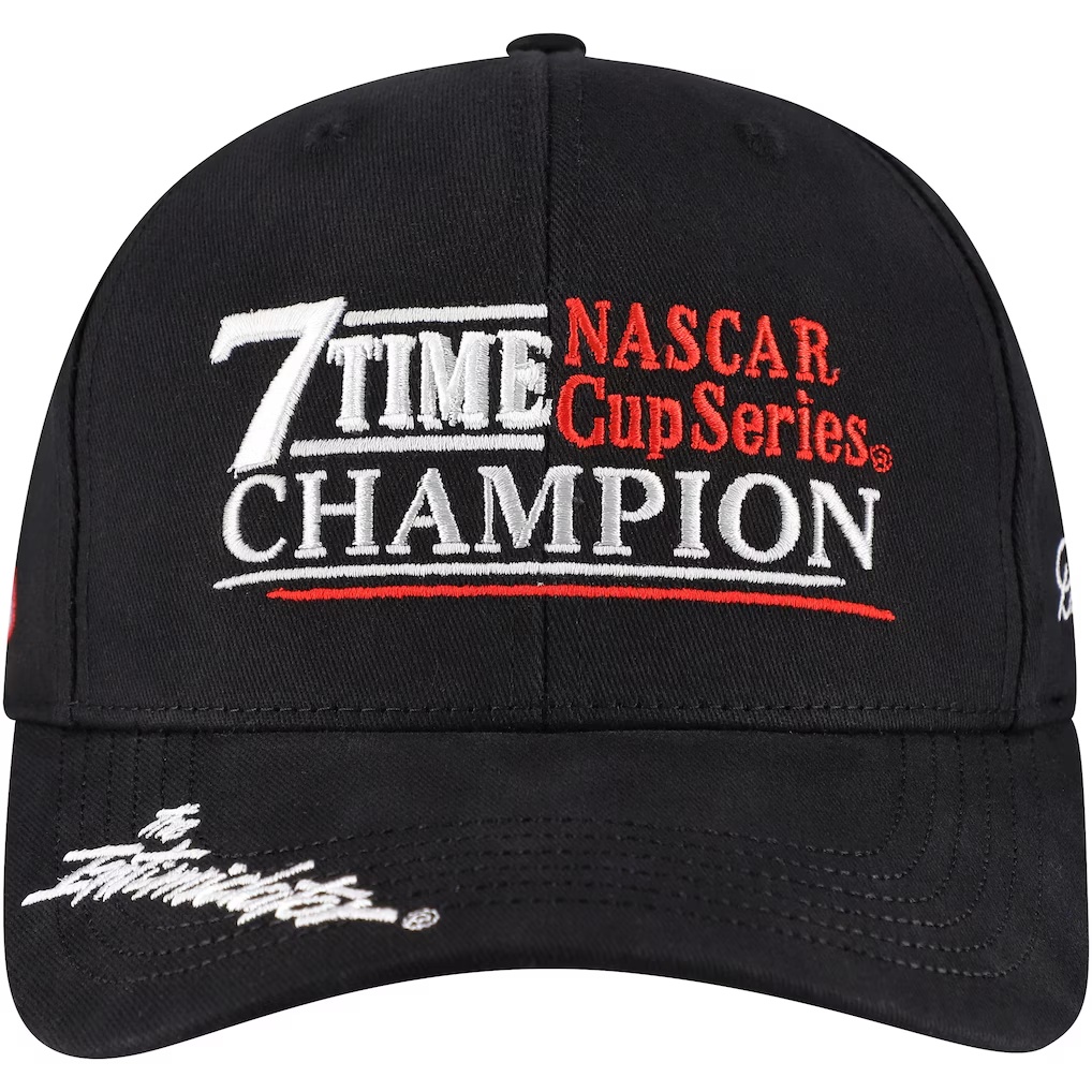 Dale Earnhardt Checkered Flag Sports 7-Time NASCAR Cup Series Champion Adjustable Hat - Black