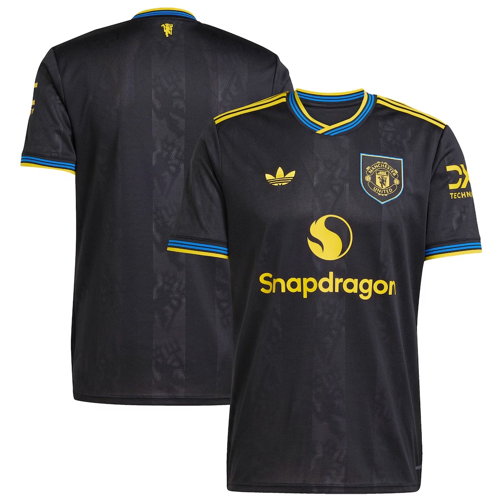 Manchester United adidas 2025/26 Third Replica Jersey - Black