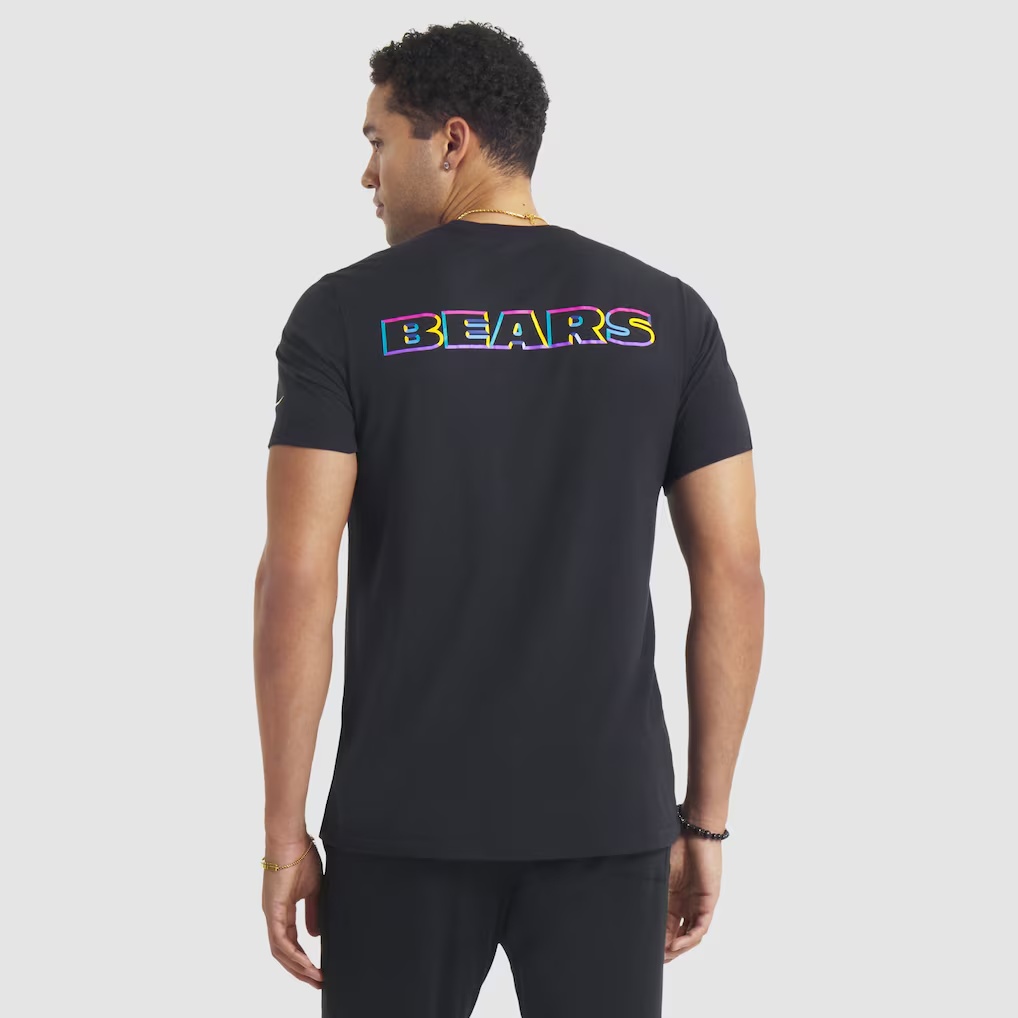 Chicago Bears Nike 2025 NFL Crucial Catch Tri-Blend Dri-FIT T-Shirt - Black