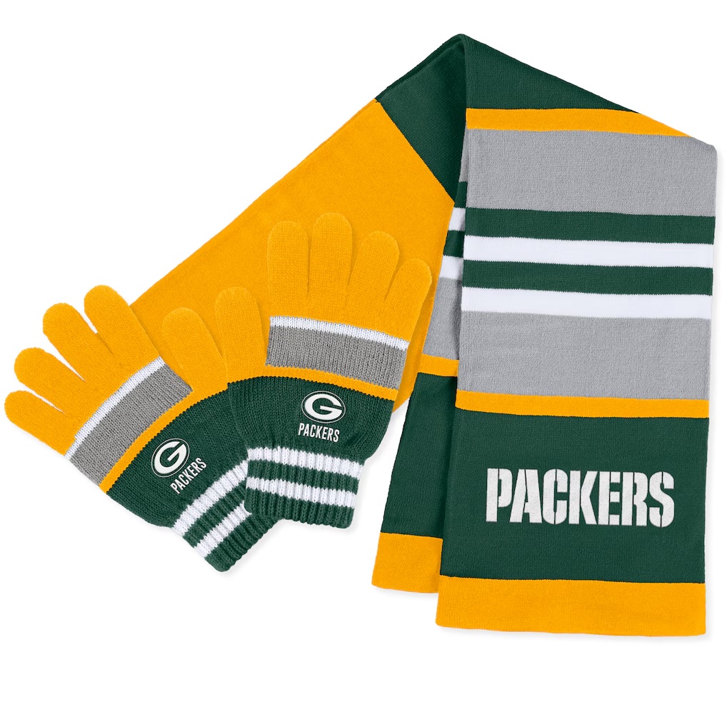 4167-Green-Bay-Packers-WEAR-by-Erin-Andrews-Women-s-Stripe-Glove-Scarf-Set-1.jpg Green Bay Packers WEAR by Erin Andrews Women's Stripe Glove & Scarf Set