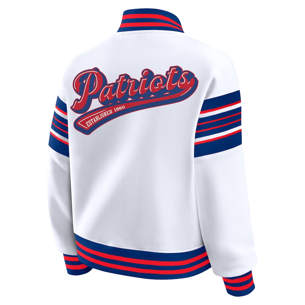4168-New-England-Patriots-WEAR-by-Erin-Andrews-Women-s-Full-Snap-Fleece-Sweatshirt-Jacket-White-3.jpg New England Patriots WEAR by Erin Andrews Women's Full-Snap Fleece Sweatshirt Jacket - White
