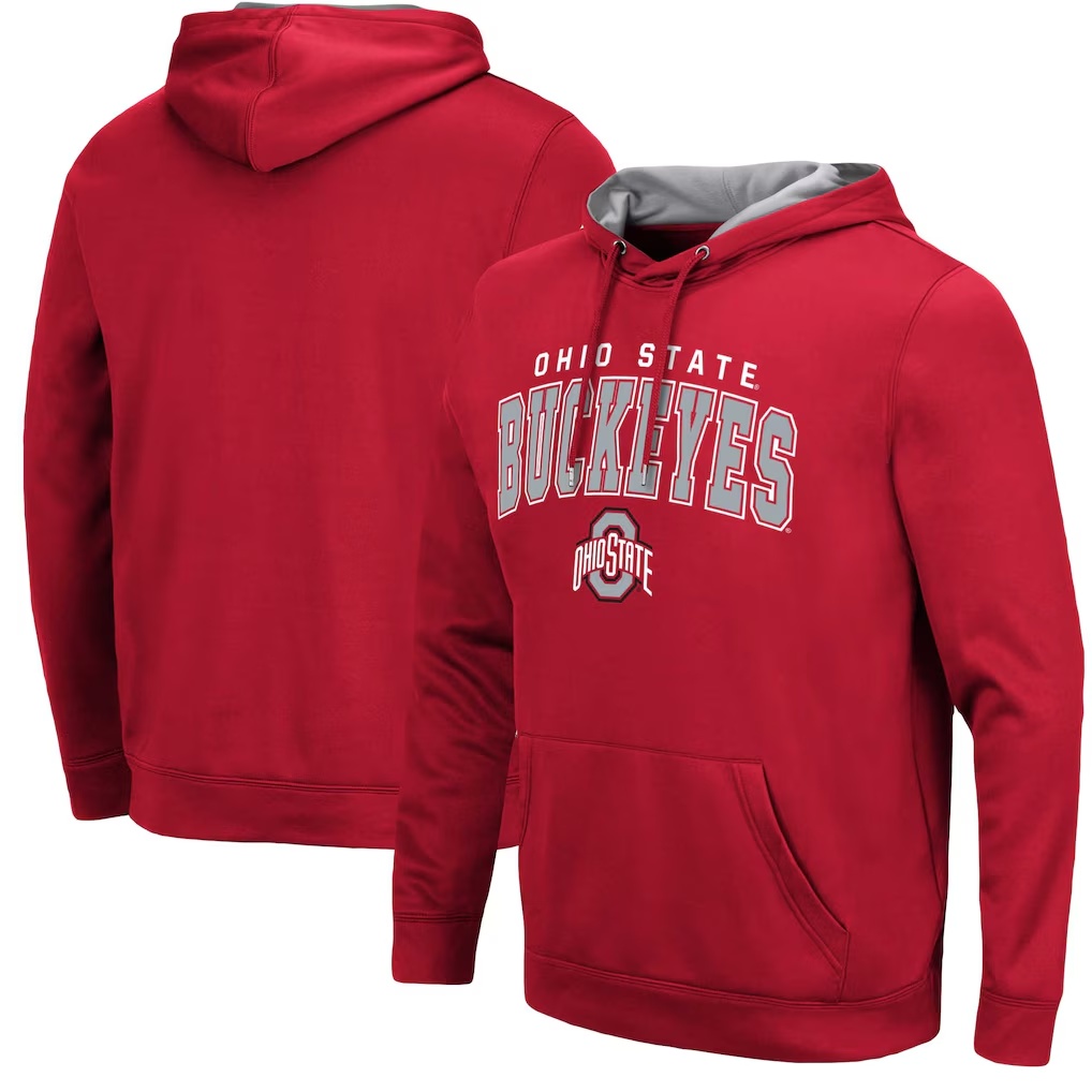 Ohio State Buckeyes Colosseum Resistance Pullover Hoodie - Scarlet