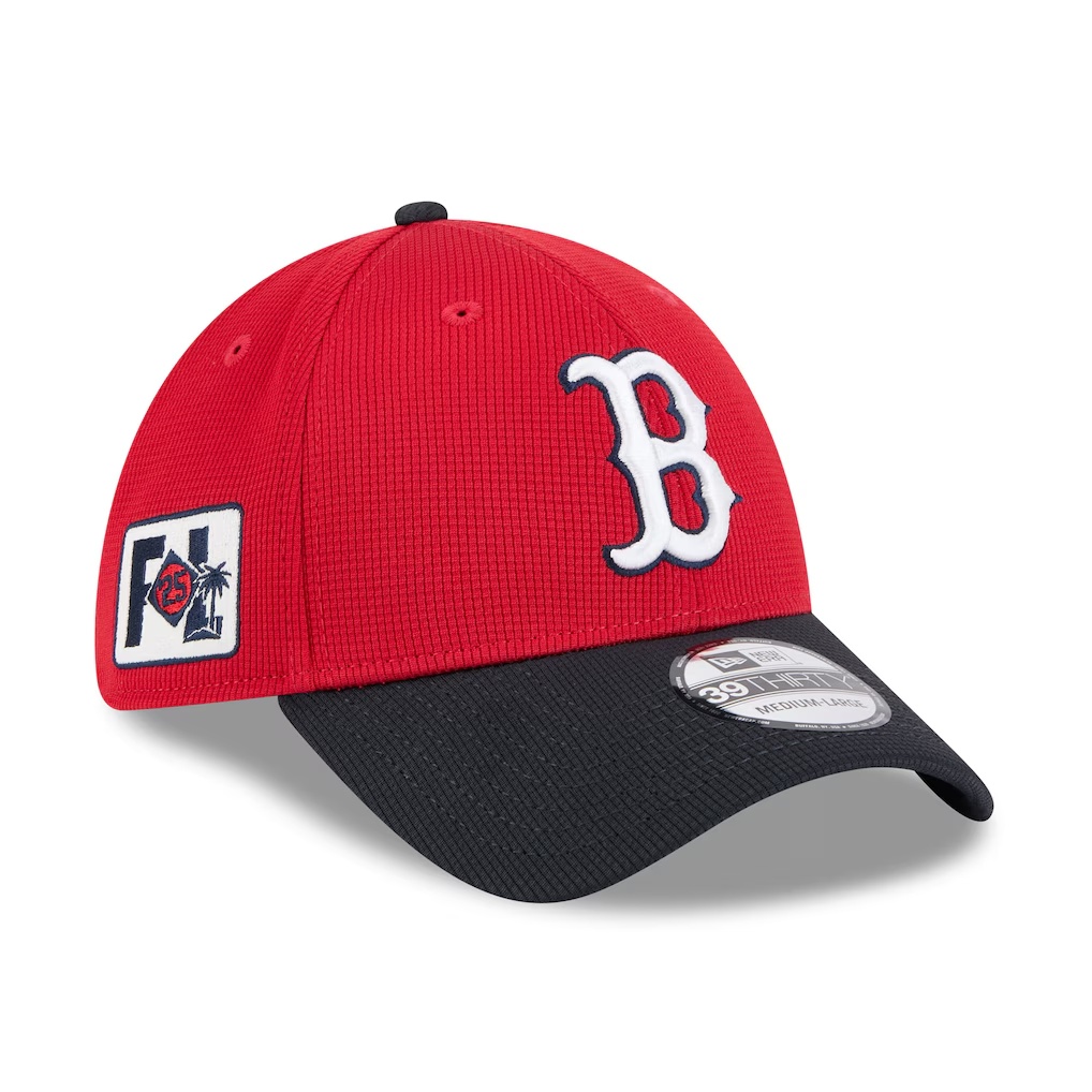 Boston Red Sox New Era 2025 Spring Training 39THIRTY Flex Hat - Red/Navy