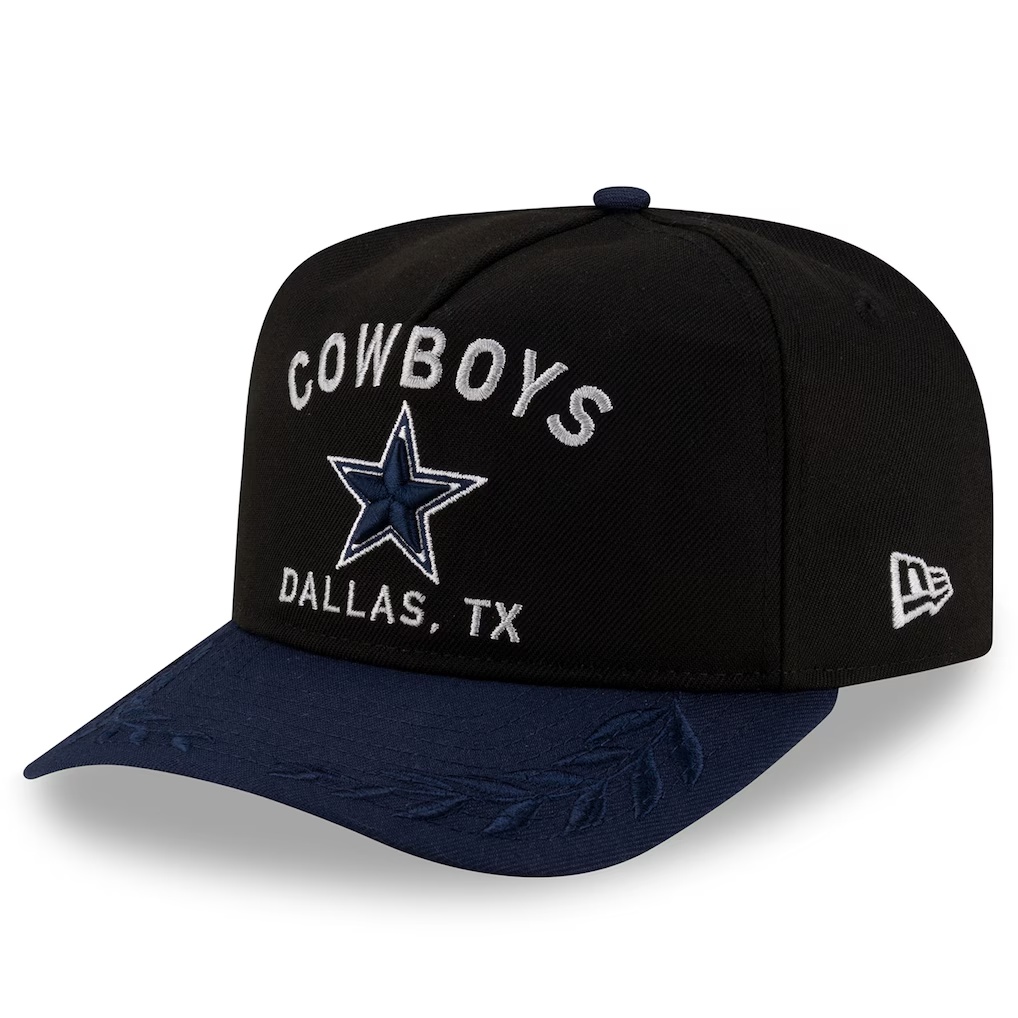 Dallas Cowboys New Era Youth 2025 NFL Draft A-Frame 9FIFTY Snapback Hat - Black/Navy