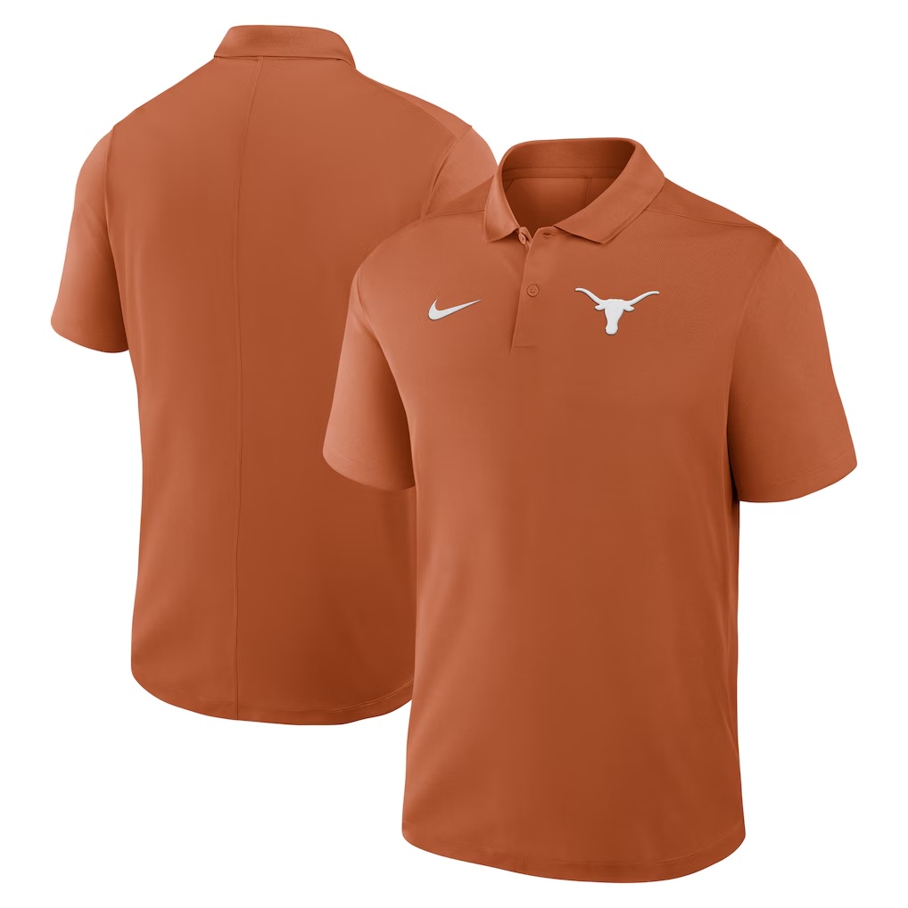 Texas Longhorns Nike Primetime Victory Primary Logo Performance Polo - Texas Orange