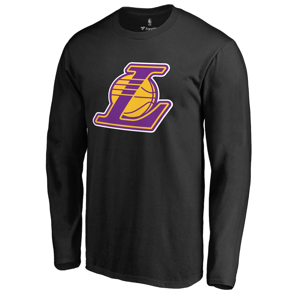 LeBron James Los Angeles Lakers Round About Name & Number Long Sleeve T-Shirt - Black