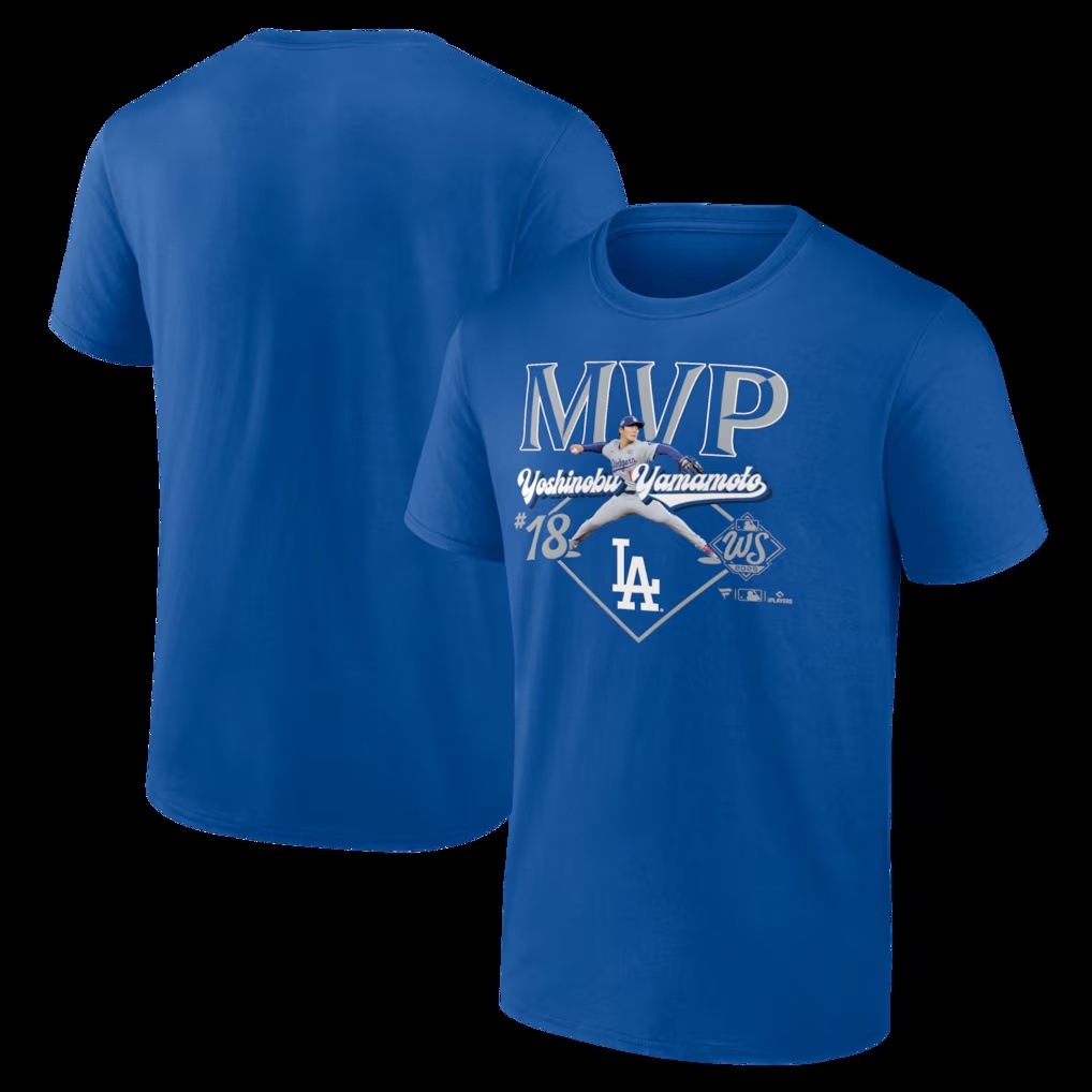 Yoshinobu Yamamoto Los Angeles Dodgers 2025 World Series MVP T-Shirt - Royal